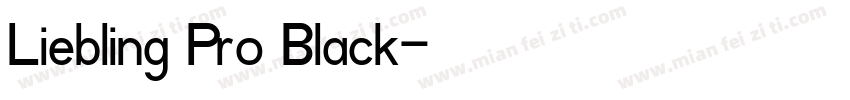 Liebling Pro Black字体转换